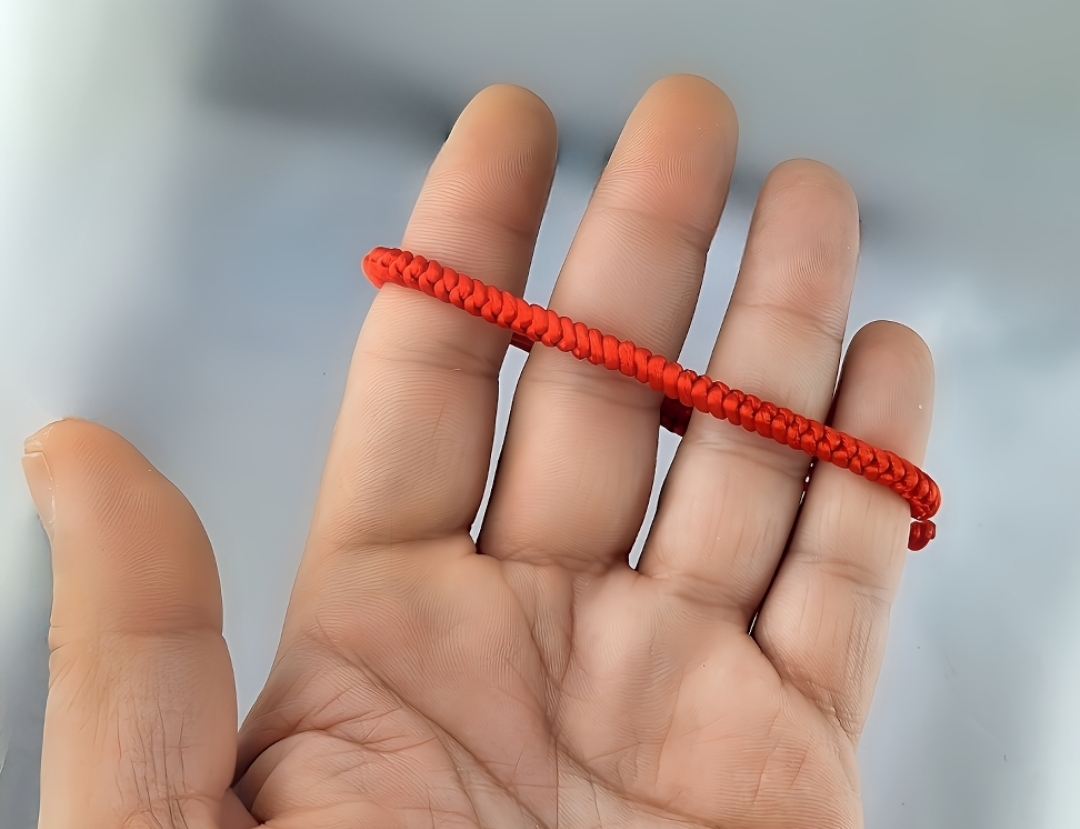 Rotes Armband Geflochten Verstellbar für Damen und Herren Armreif Armschmuck – Bild 4