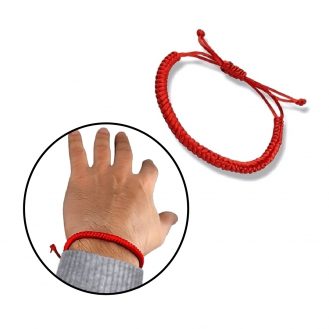 Rotes Armband Geflochten Verstellbar für Damen und Herren Armreif Armschmuck