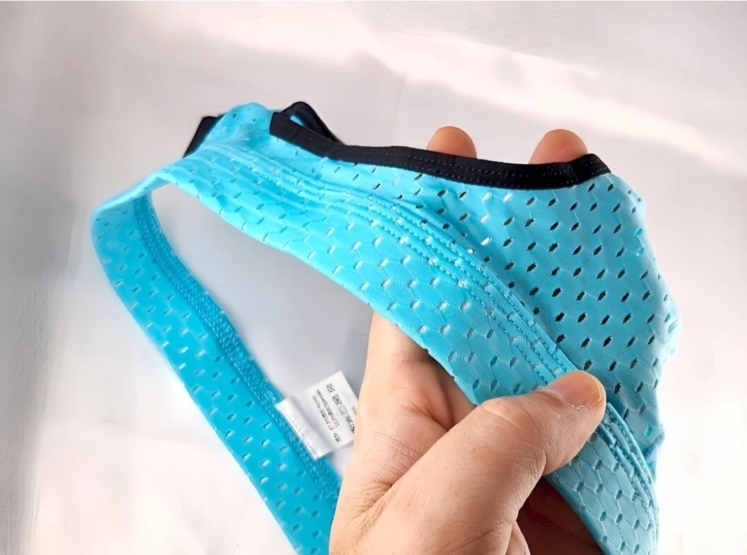 Herren Ouvert Unterhose Pofrei Männer Slip Netzmuster Hinten Frei S M L XL Blau – Bild 2