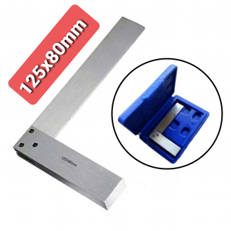 90° Anschlagwinkel 125x80mm Winkelmesser Präzisionswinkel Edelstahl Winkel