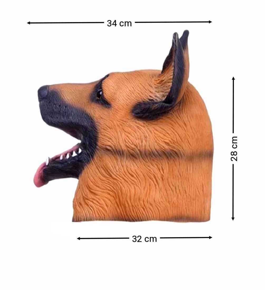 Hundemaske Schäferhund Maske Hund Tier Gesichtsmaske Hunde Fastnacht Kostüm Halloween – Bild 2