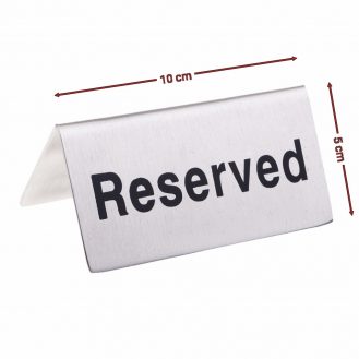 Restaurant Tisch Reserviert Beschriftung Schild Edelstahl Tischreservierung
