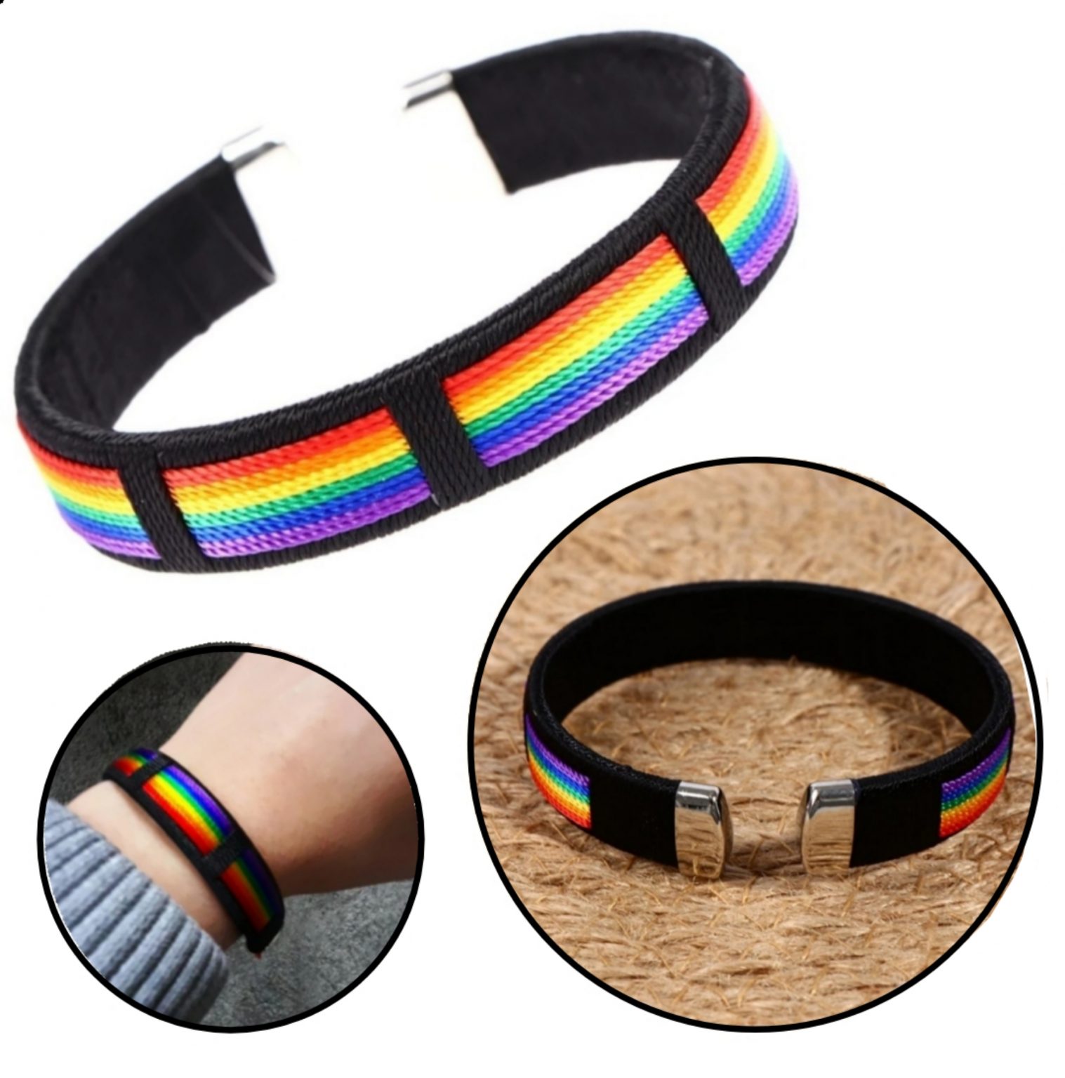 Regenbogen Armband LGBT Lesbisch Gay Bi Trans Schmuck Armschmuck