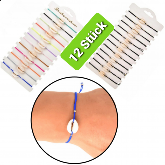 12 Stück Muschel Armbänder Geschenkidee Dünnes Armreif Armschmuck Modeschmuck