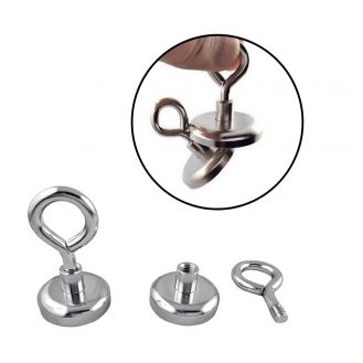Starke Magnet mit Haken Neodym Ösenmagnet Topfmagnet Runde Ø 42mm Öse