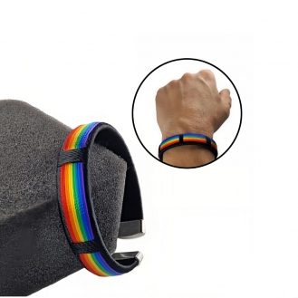 Regenbogen Armband Schwarz Modechmuck Ohne Verschluss Armschmuck