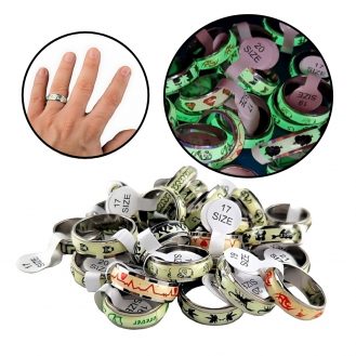 24 Stück Leuchtringe Ring Set Leuchtender Fingerring Geschenkidee Modeschmuck Wiederverkäufer