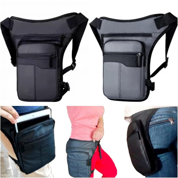 Hüfttasche Beintasche Gurttasche Gürteltasche Oberschenkel Tasche Grau Schwarz