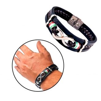 Armband Italien Flagge mit Unendlichkeits Symbol Fahne Armreif Modeschmuck