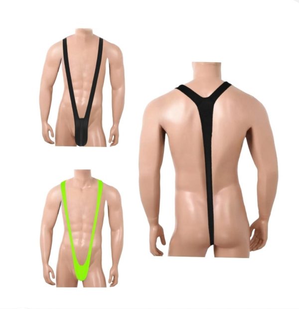 Männer Mankinibadeanzug Einteiler Body Schwimmbadeanzug Badeanzug Grün Schwarz