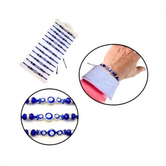 12x Armband mit Nazar Boncuk Blaue Auge Perlenoptik Arm Modeschmuck Geschenkidee