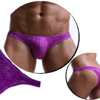 Herren Slip Lila Dessous Männer Unterhose M L XL 2XL