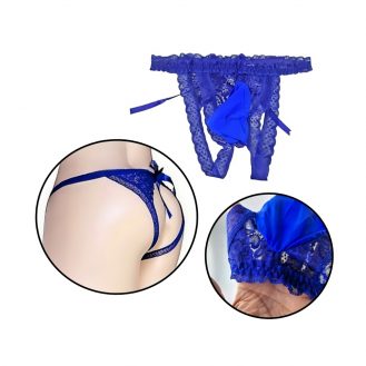 Männer Reizwäsche Herren Ouvert Hinten Frei Unterhose Blau