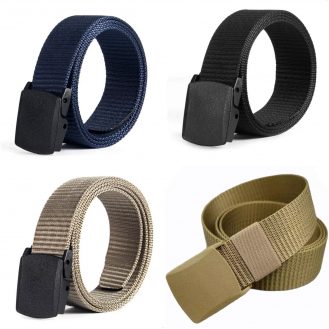 Männer Damen Gürtel Metallfrei Ohne Metall Kunststoff 120cm Schwarz Beige Blau