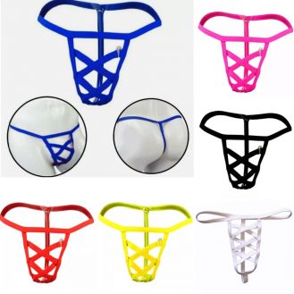 Männer G-String Unterhose Herren Durchsichtig Slip Tanga String Elastisch Rot Gelb Schwarz Rosa Weiß