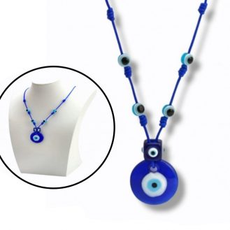 Nazar Boncuk Knoten Halskette mit Blaue Anhänger Auge Motiv Schmuck Halsschmuck