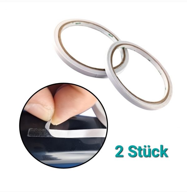2x Dünne Klebeband Beidseitig Stark Doppelseitig Transparent  Durchsichtig