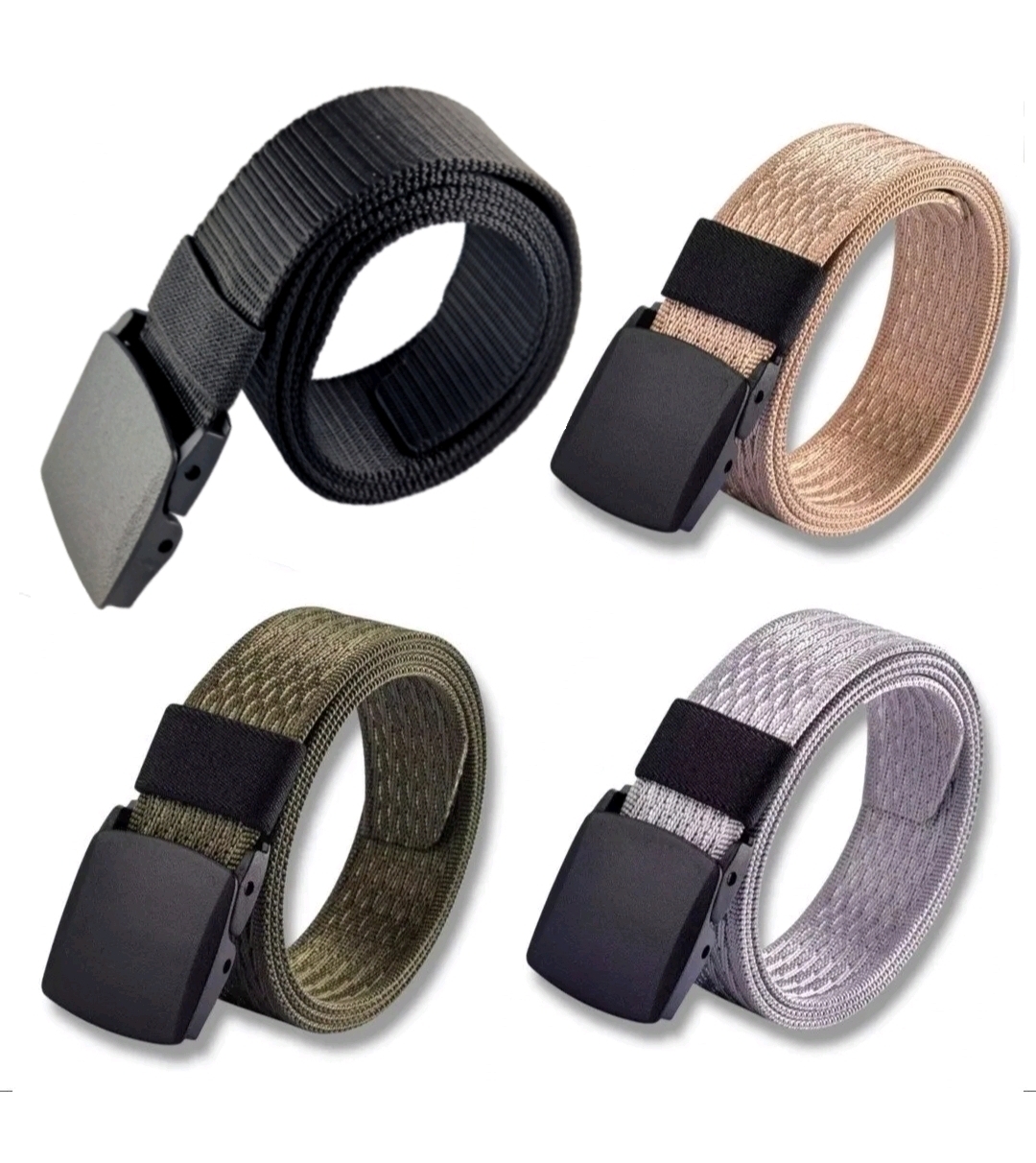 Männer Damen Gürtel Metallfrei Ohne Metall Kunststoff 110cm 120cm 130cm 140cm 145cm Schwarz Beige Grau Grün