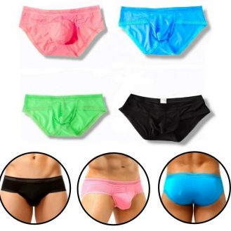 Herren Unterhose Männer Slip Unterwäsche Rosa Schwarz Blau Grün S bis XL