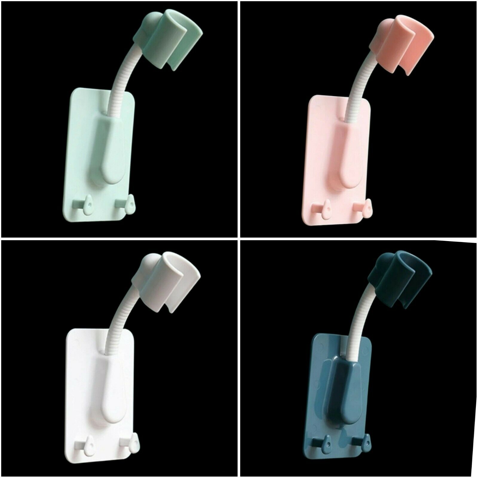 Qimopi Duschkopfhalter Für 24-mm-Schiene - Verstellbarer Halter Mit Druckknopf, 360° Drehbar