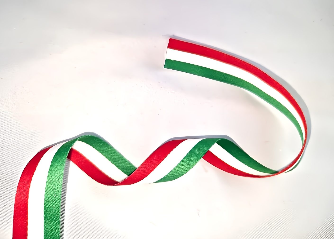 100x1,5cm Italien Fahne Schleife Dekoration Verpackung Streifen Band Schlaufe Deko – Bild 2