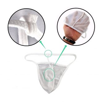 Männer G-String Reizwäsche Unterhose Weiß Slip Tanga Herren Dessous Durchsichtig String