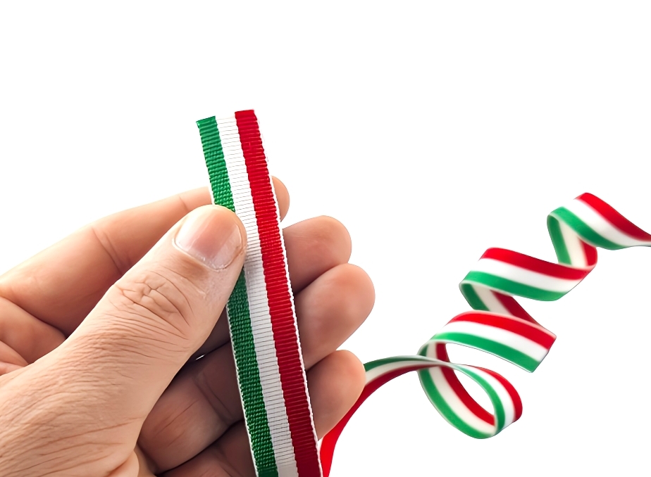 100x1,5cm Italien Fahne Schleife Dekoration Verpackung Streifen Band Schlaufe Deko – Bild 5