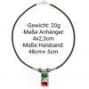 Italien Fahne Anhänger mit Halsband Halsschmuck Modeschmuck Italienische Flagge – Bild 2