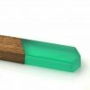 Halskette mit Holz Naturtein Anhänger Schmuck Herren Damen Blau Grün Rosa – Bild 4