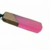Halskette mit Holz Naturtein Anhänger Schmuck Herren Damen Blau Grün Rosa – Bild 3