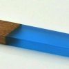 Halskette mit Holz Naturtein Anhänger Schmuck Herren Damen Blau Grün Rosa – Bild 2