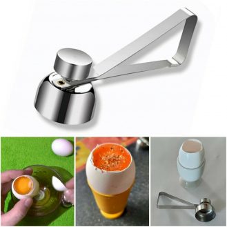 Kreative Eierschalenöffner Edelstahl Eieröffner gekochte Ei Öffner Eierklopfer