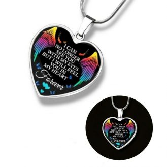 Halskette mit Glas Anhänger Herz Geschenkidee für Frau Freundin Schmuck Flügel