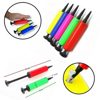 Leichte Mini Handpumpe 18x3cm Kunststoff Luftpumpe für Luftmatratzen Pumpe Klein