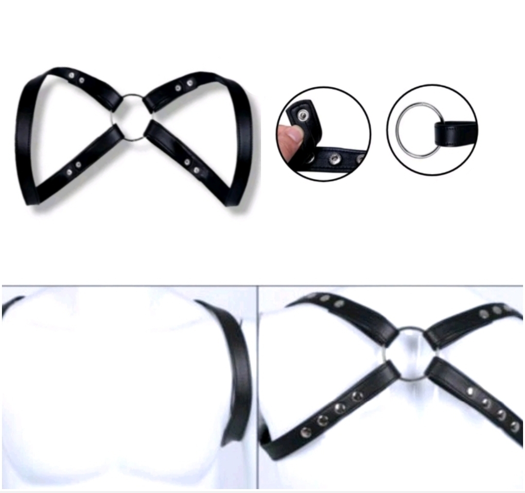 Männer Brustgurt Herren Schultergurt Riemen BDSM Fetisch Kostüm Gurt Schwarz