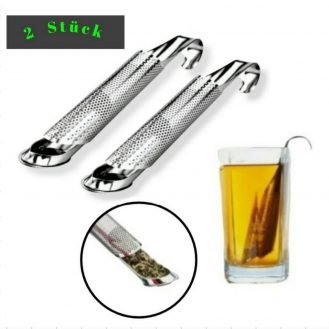 2 Stück Teesieb Edelstahl Teelöffel Tee ei Teerührer Teeei Filter Teefilter