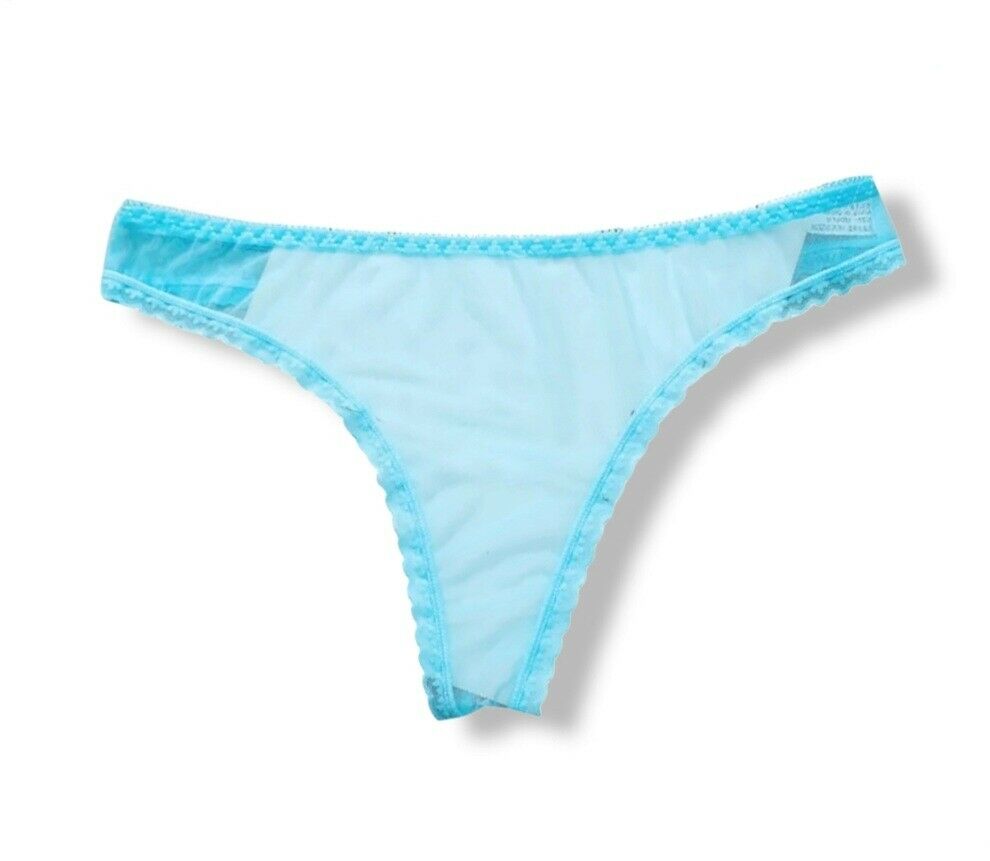 Damen Durchsichtige Reizwäsche Slip Unterhose Frauen String Weiß Lila Blau – Bild 5
