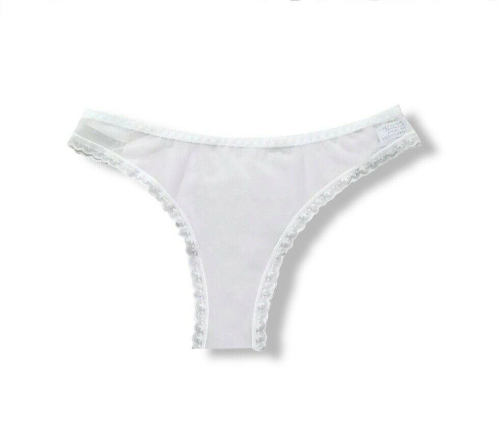 Damen Durchsichtige Reizwäsche Slip Unterhose Frauen String Weiß Lila Blau – Bild 4