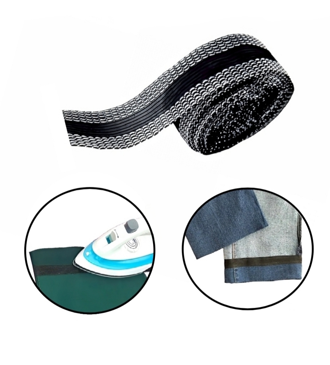 Hosenbein Selbstklebend Kürzen Saumband für Hosen Hosenrand Säumen Bügelband