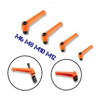 Spannhebel Orange Klemmgriff Gewinde Spanngriff M6 M8 M10 M12 Gewindebolzen