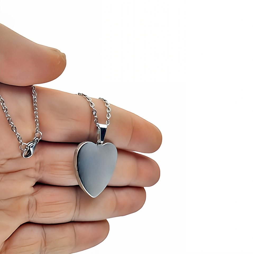 Halskette mit Herz Anhänger Geschenkidee für Schwester Sister Modeschmuck Rosa Weiß – Bild 2