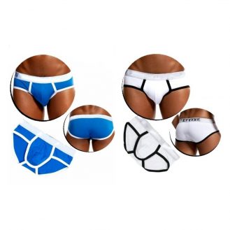 Herren Unterhose Slip Für Männer Unterwäsche Dessous Blau Weiß S M L XL