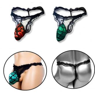 Männer G-String Reizwäsche Unterhose Herren Dessous Slip Tanga Rot Grün String