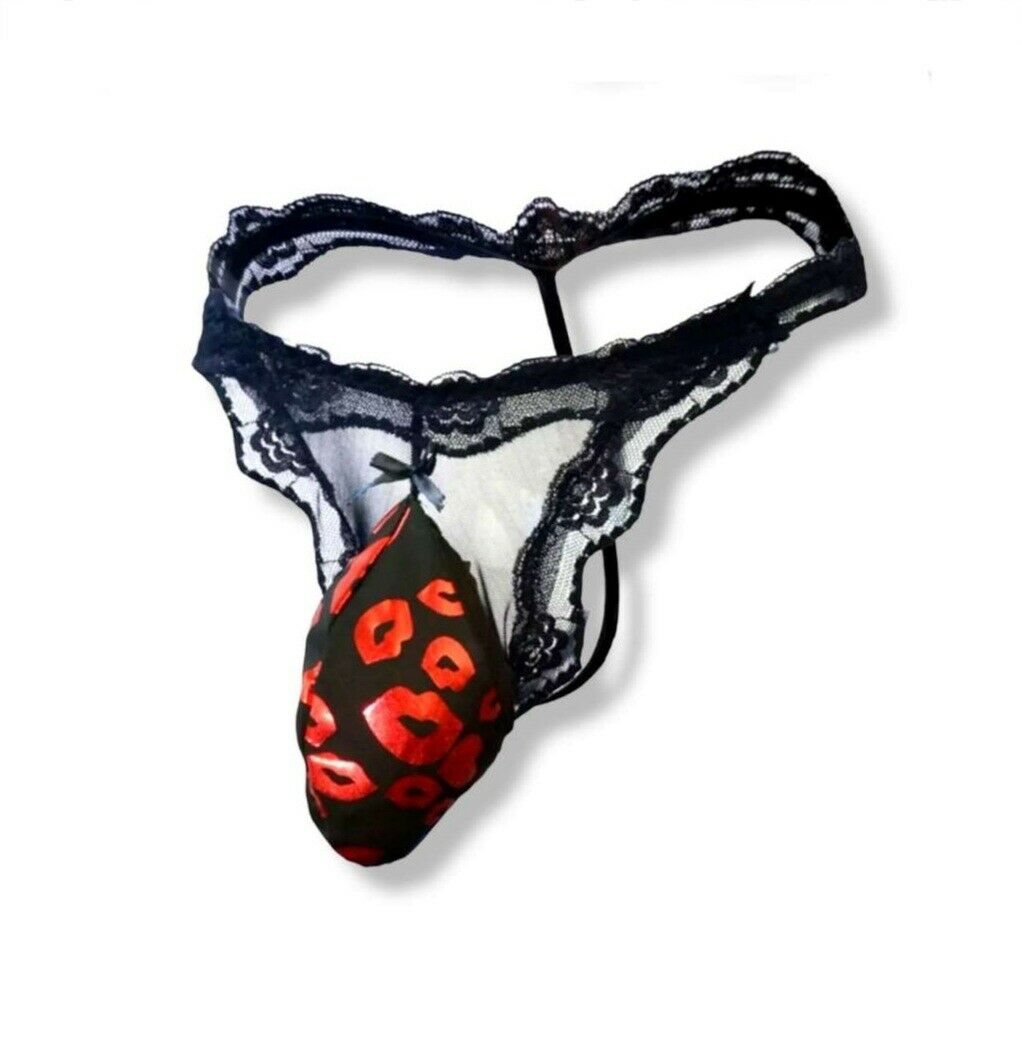 Männer G-String Reizwäsche Unterhose Herren Dessous Slip Tanga Rot Grün String – Bild 3