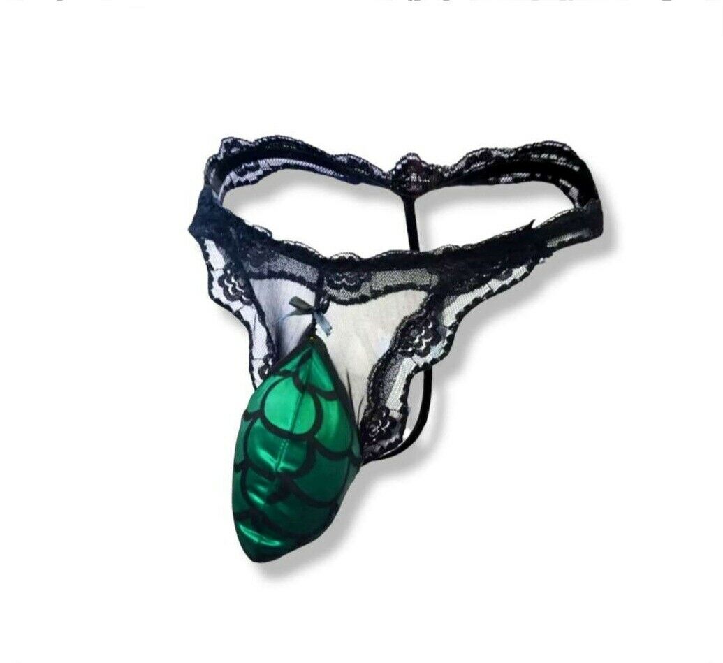 Männer G-String Reizwäsche Unterhose Herren Dessous Slip Tanga Rot Grün String – Bild 2
