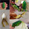 2 Stück Angelköder Frosch mit Doppel Angelhaken Fisch Köder Wobbler Kunstköder – Bild 3