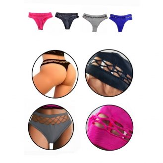 Damen Slip Hohe Taille Unterhose Grau Blau Schwarz Rosa Netz Taillenslip XS S M L XL