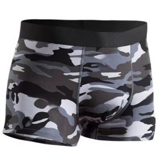Herren Boxershort Camouflage Grau Männer Unterwäsche Boxer Tarn Unterhose S M L XL