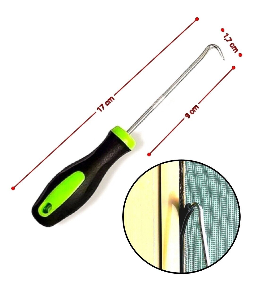 Einzugsroller mit Spitze Haken für Fenster Tür Dichtungen Druckroller Metall – Bild 4