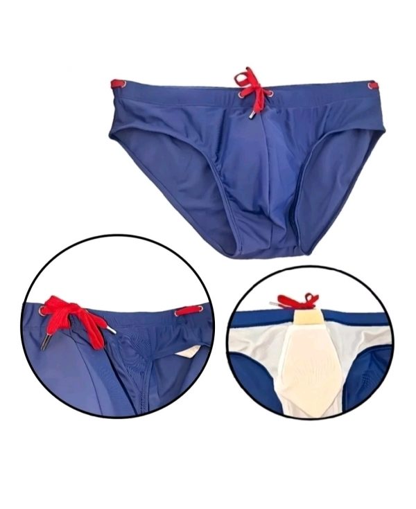 Männer Badehose PushUp mit Pad Herren Schwimmhose Badeslip Dunkelblau S M L XL XXL